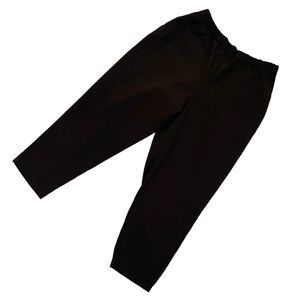 Vintage 80s Laura Scott loose fit dark brown pull on trousers